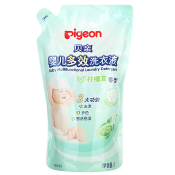 pigeon 贝亲 婴儿多效洗衣液 柠檬草香 1L *5件 +凑单品