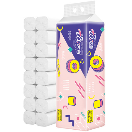 DY 达意 原生木浆无芯卷纸 12卷