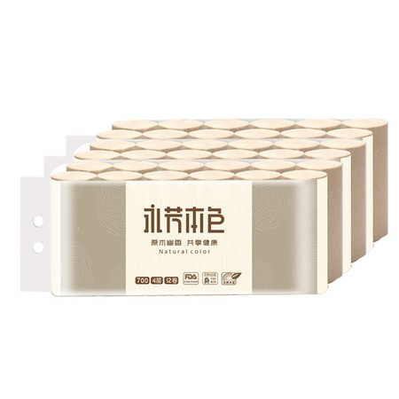 顺清柔 无芯本色卷纸 4层2100g36卷 *2件