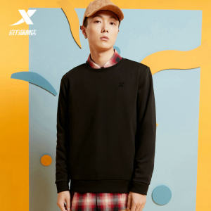 特步 男士 秋冬款 加绒加厚运动卫衣