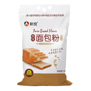 88VIP、移动专享：新良 原味面包粉 2.5KG*2袋 *5件