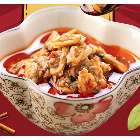 豫东卤 麻辣花蛤罐头 100g*4罐