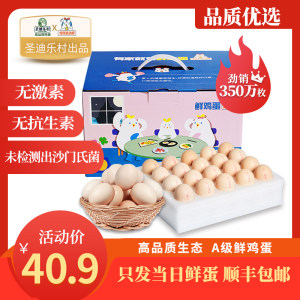 五星级酒店供应商 鸡仔总动员 当天产A级生鸡蛋 40枚 无菌无抗生素