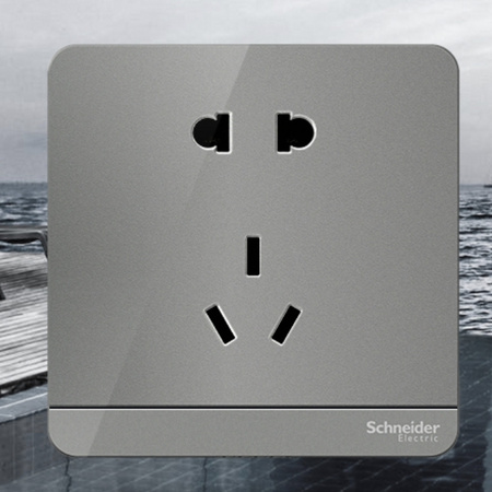 双11预售：Schneider 施耐德 绎尚 五孔插座十只装 荧光灰