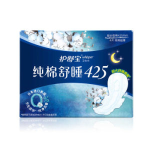 whisper 护舒宝 纯棉舒睡夜用卫生巾 425mm*4片 *3件