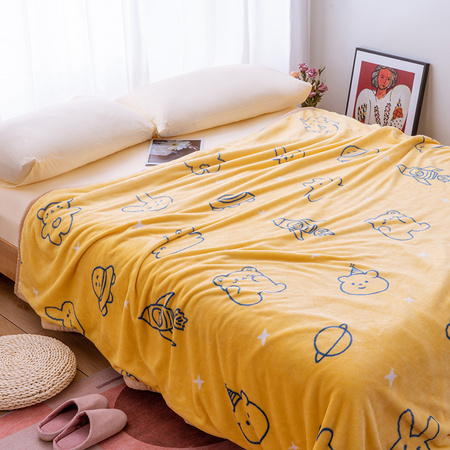 喜分子 休闲法莱绒毛毯 200*230cm 约2.5斤