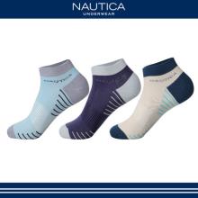 Nautica 诺帝卡 男士40S精梳棉短筒袜 3双