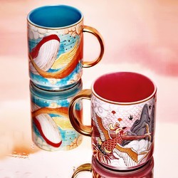 共禾京品 国潮系列 鲲凤飞腾陶瓷马克杯