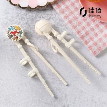 京东PLUS会员：佳佰 儿童训练学习筷子 白色款