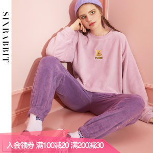 六只兔子 迪士尼联名款 女士珊瑚绒家居服套装