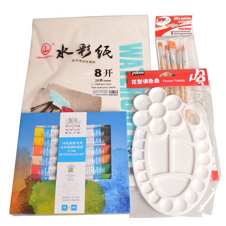 温莎牛顿 专业水彩画颜料 4件组合套装