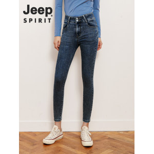 克莱斯勒正牌授权 JEEP 修身塑性显瘦弹力牛仔裤