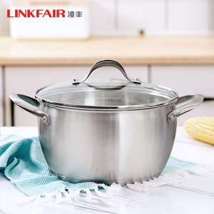 凌丰 24cm不锈钢汤锅 6.1L 能炖下整只鸡