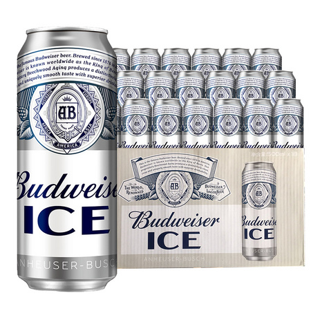 Budweiser 百威冰啤 500ml*18听 *2件 +凑单品