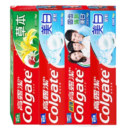 百亿补贴： Colgate 高露洁 牙膏组合 140g*4支（草本*1+美白*2+固齿*1）