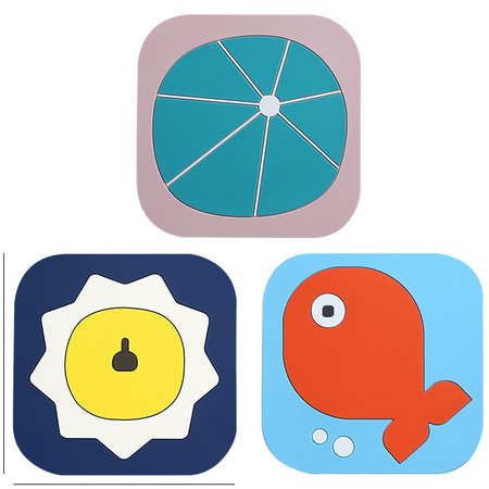 靓涤 LDD07 卡通隔热垫 8.5*8.5cm（中号3片装）