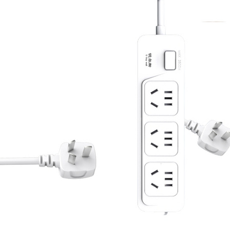 锐尔斯 USB插排插板三位总控 1m