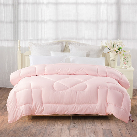 MERCURY 水星家纺 七孔纤维春秋被 粉色 150*210cm 3.1斤