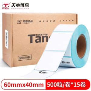 TANGO 天章 热敏标签打印纸 60mm*40mm 500张/卷 15卷