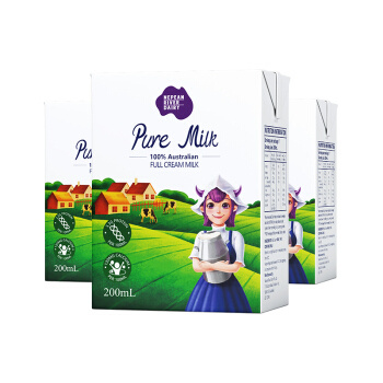 88VIP：NEPEAN RIVER DAIRY 尼平河 甄喜系列 全脂高钙纯牛奶 1L*12瓶 *2件