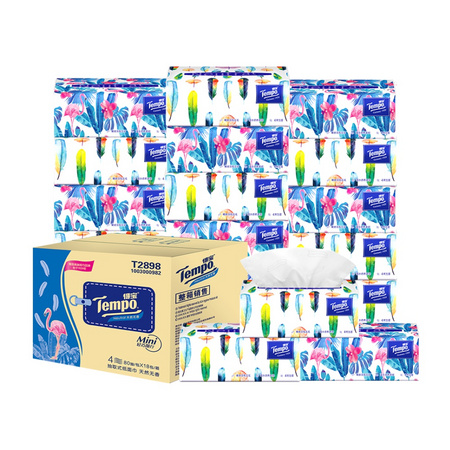 88VIP：Tempo 得宝 Mini系列 抽纸 4层*80抽*18包 *5件