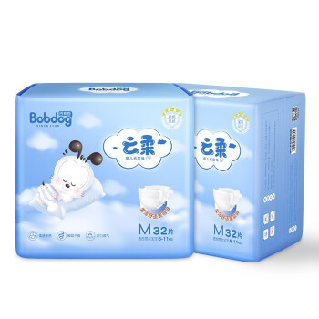 BoBDoG 巴布豆 云柔婴儿纸尿裤 M码64片 *2件