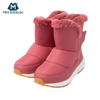 Mini Balabala 迷你巴拉巴拉 儿童冬季魔术贴加绒保暖靴 *2件