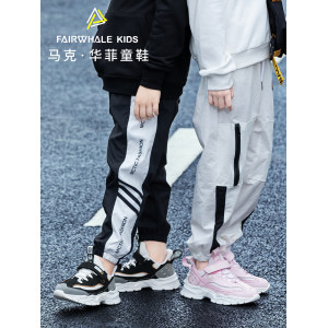 马克华菲 男女童彩色流线童鞋 运动鞋