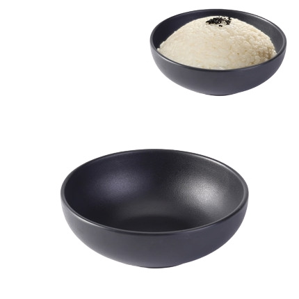 蒸福缘 黑色磨砂韩式碗 4.5英寸 11.8*4cm 250ml