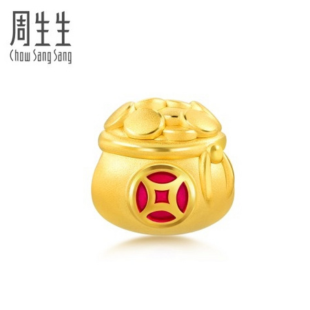 双11预售：周生生 祝福系列 91504C 钱袋转运珠