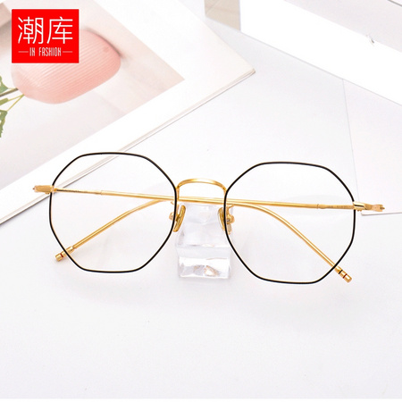 潮库 纯钛近视眼镜1898+1.61防蓝光镜片