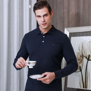 七匹狼 男士100%新疆长绒棉 长袖Polo衫 96元包邮