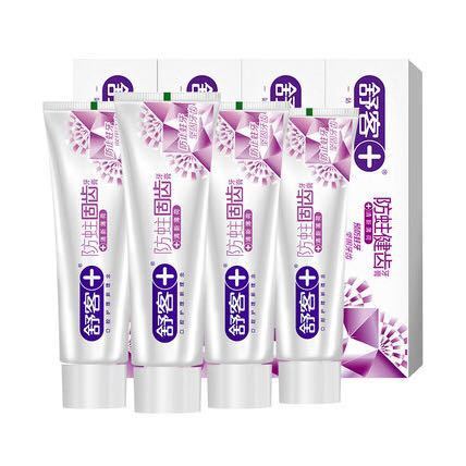 聚划算百亿补贴： Saky 舒客 防蛀固齿牙膏 140g*4支