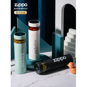 美国 Zippo 智能数显316不锈钢保温杯 茶水分离