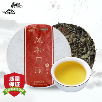京东PLUS会员：鸿润 老白茶饼寿眉白牡丹窖藏礼盒装片 300g
