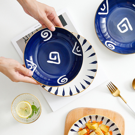 厨公 釉下彩陶瓷餐盘 2个装