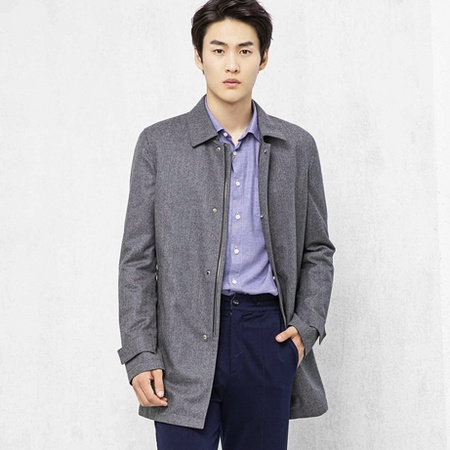 双11预售：ERDOS 鄂尔多斯 E186KA010 男士羽绒服纯羊毛大衣