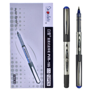 snowhite 白雪 PVR-155 子弹头中性笔 0.5mm 蓝色 12支