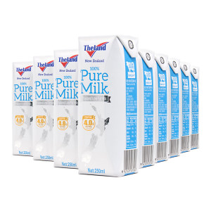 新西兰进口 纽仕兰 4.0g乳蛋白全脂高钙牛奶 250ml*24盒/箱 112元包邮
