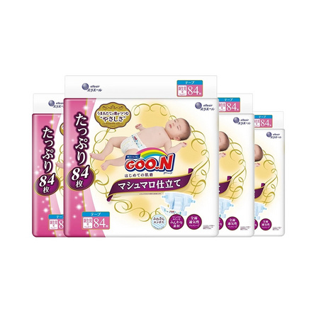 88VIP：GOO.N 大王 棉花糖婴幼儿纸尿裤 NB84片*4包