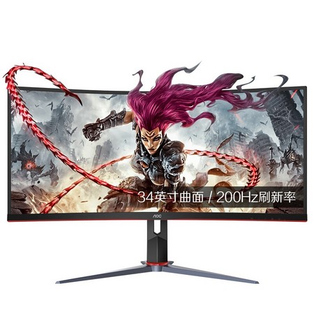 AOC CQ34G2Z 34英寸VA显示器（2560x1080、200Hz、0.5ms、1500R）