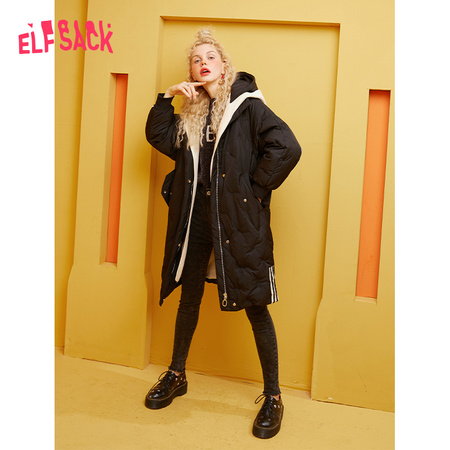 双11预售：elf sack 1941_AL5100A 女士连帽羽绒服长款