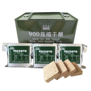 军工品质 900铁桶装 军粮压缩饼干 200g*20袋 共8斤