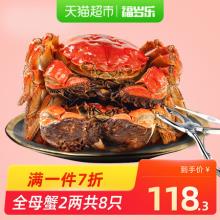 福岁乐清水大闸蟹 全母蟹2两共8只 