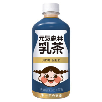京东PLUS会员：元気森林 无蔗糖低脂 阿萨姆原味乳茶 450ml*12瓶