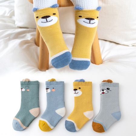 CHIPEI BABY 智贝婴 婴儿纯棉长筒袜子 4双装