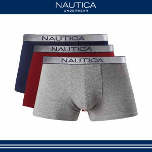 美国 诺帝卡 男士40支纯棉平角内裤 3条装 一片式无感剪裁