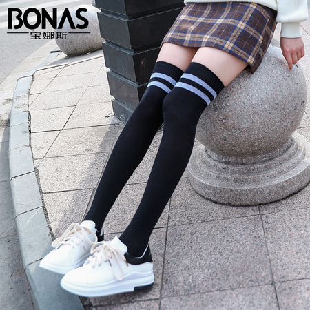 BONAS 宝娜斯 长筒小腿袜 3双