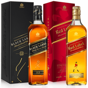 尊尼获加 黑方+红方 苏格兰威士忌 700ml*2瓶 250元预售到手价