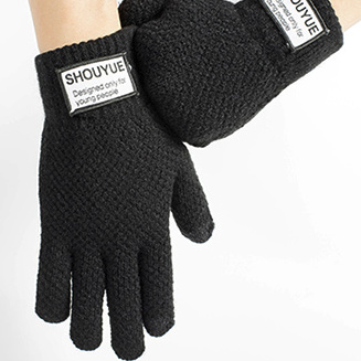 首约 男款加绒针织手套